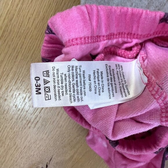 Rosie Pope Pink & Black long sleeve cotton set + Gap Floral Jumper 0-3 months - Picture 10 of 16